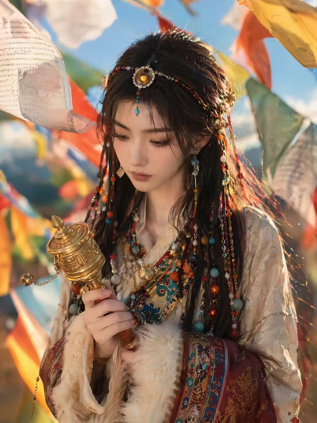 身着异域服装的幻想女性角色